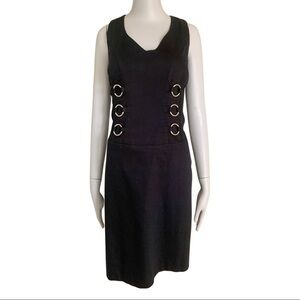 JOSEPH RIBKOFF Vintage Silver Embellished Black Dress